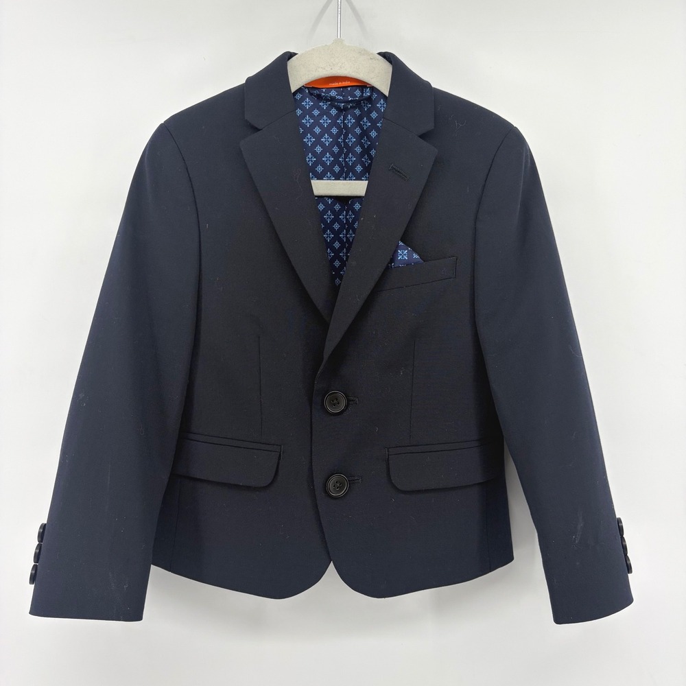 Tallia Kids Navy Blue Wool Blend 2 Piece Suit Set Blazer and Pants Size 3T